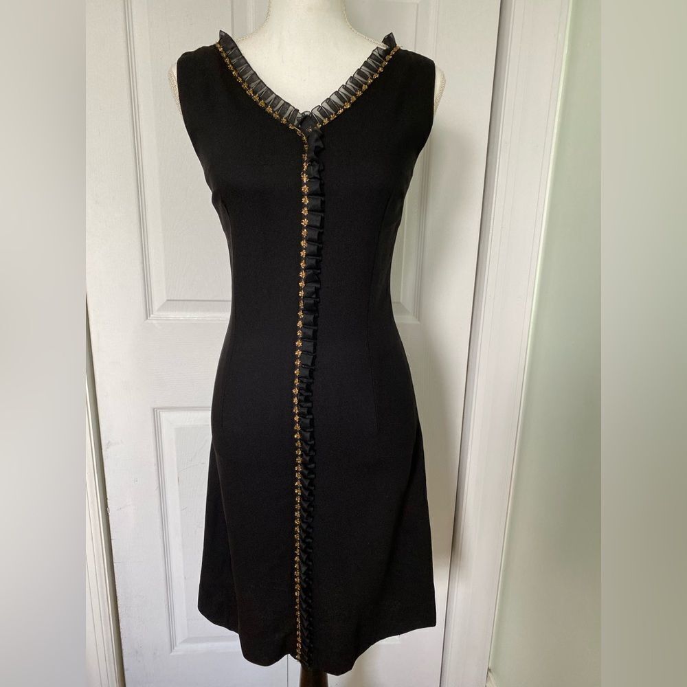 1970 Designer Sam Paula Black Evening Dress